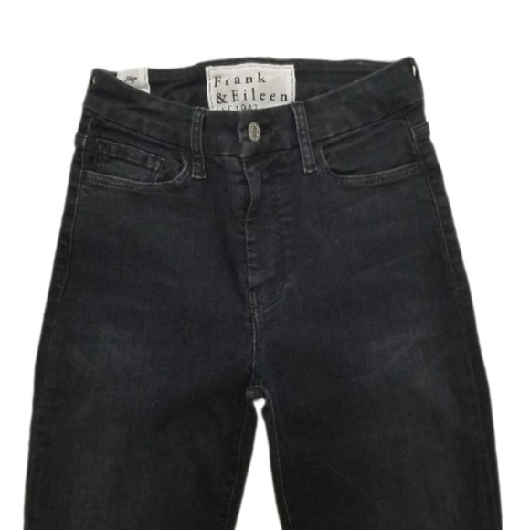 Frank & Eileen Sligo Skinny Jean 1991 Wash Black/Gray Raw Hem High Rise 25 - Picture 14 of 16